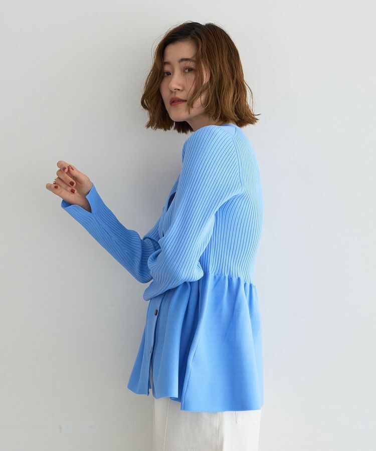 YECCA VECCA「ペプラムカーディガン」|カーディガン|