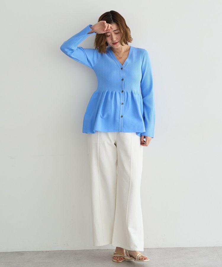 YECCA VECCA「ペプラムカーディガン」|カーディガン|