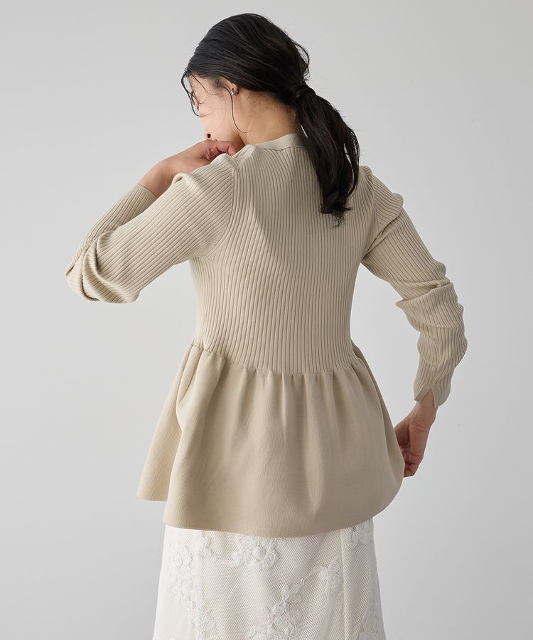 YECCA VECCA「ペプラムカーディガン」|カーディガン|