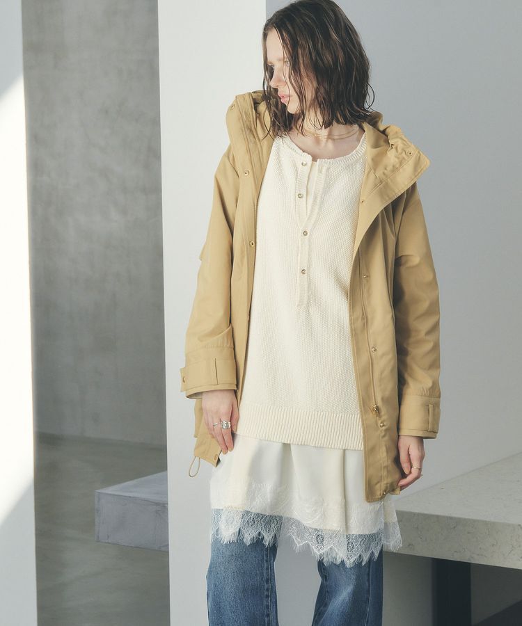 YECCA VECCA「【撥水/花粉ガード】ミドル丈マウンテンパーカー」|ブルゾン・スタジャン|