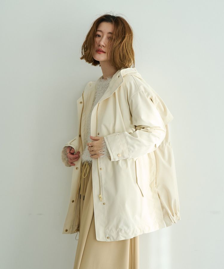 YECCA VECCA「【撥水/花粉ガード】ミドル丈マウンテンパーカー」|ブルゾン・スタジャン|