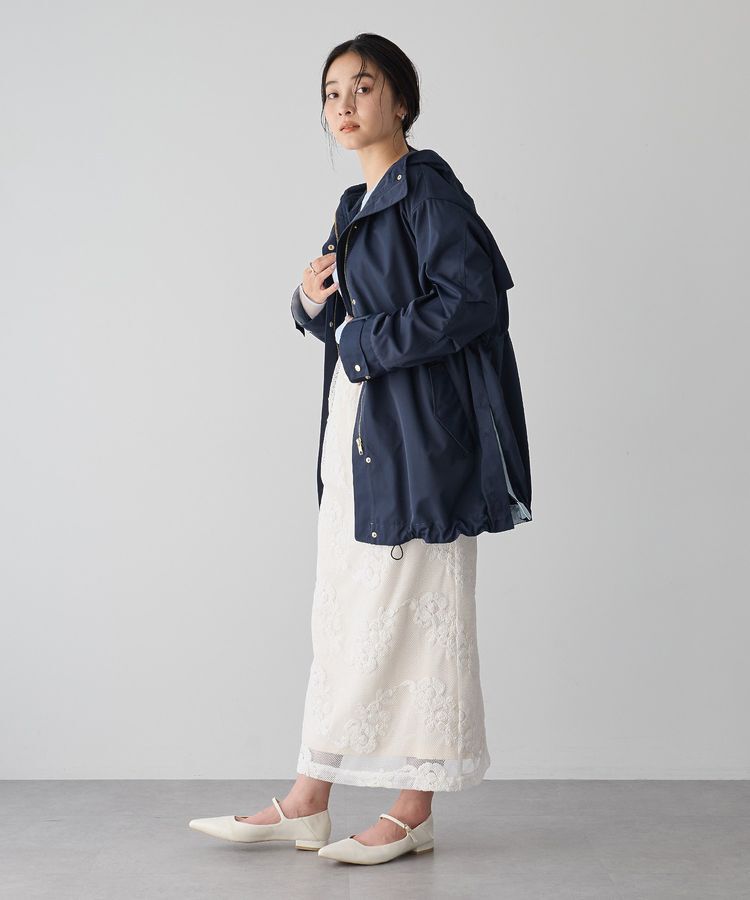 YECCA VECCA「【撥水/花粉ガード】ミドル丈マウンテンパーカー」|ブルゾン・スタジャン|