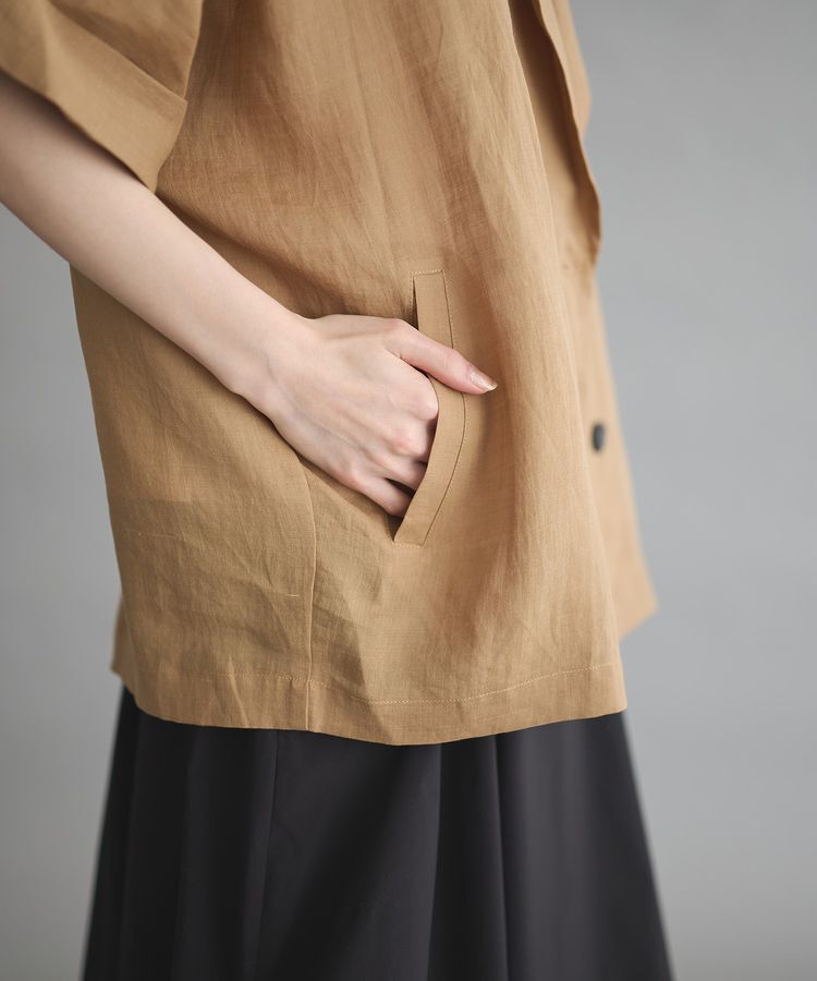 GARAGE OF GOOD CLOTHING「リネン半袖ジャケット」|テーラードジャケット|