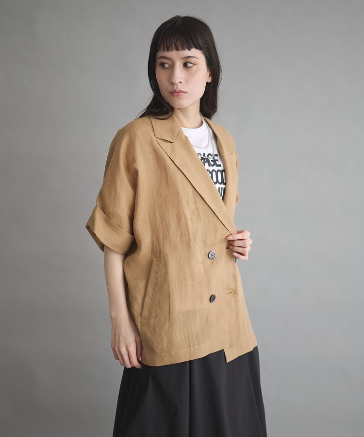 GARAGE OF GOOD CLOTHING「リネン半袖ジャケット」|テーラードジャケット|