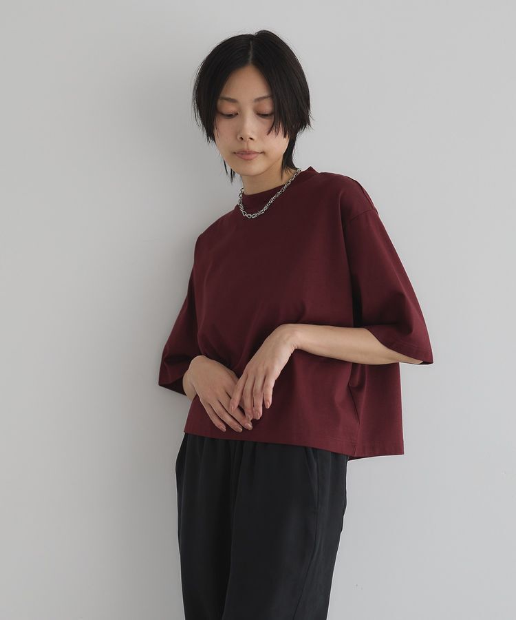 GARAGE OF GOOD CLOTHING「【日本製】モックネック6分袖プルオーバー」|Tシャツ・カットソー|