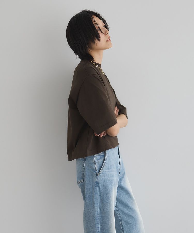 GARAGE OF GOOD CLOTHING「【日本製】モックネック6分袖プルオーバー」|Tシャツ・カットソー|