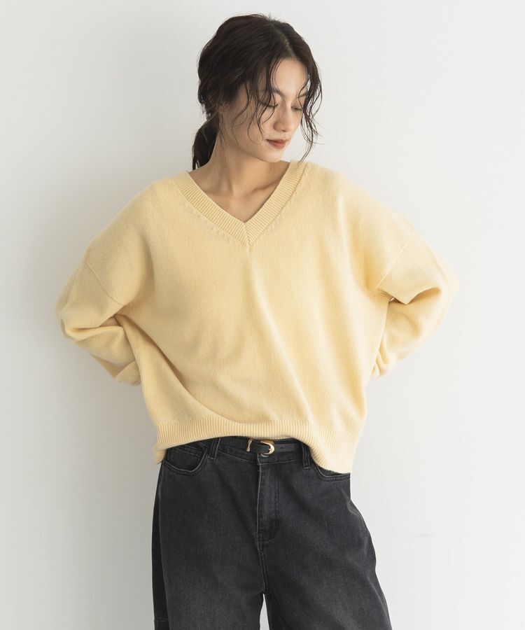 GARAGE OF GOOD CLOTHING「【日本製】カシミア混Vネックプルオーバー」|ニット・セーター|