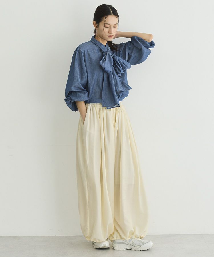 GARAGE OF GOOD CLOTHING「【日本製】シアーデニムボウタイブラウス」|シャツ・ブラウス|