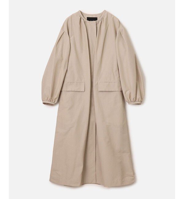 allureville「綿ナイロンクロスギャザーネックコート」|ダッフルコート|