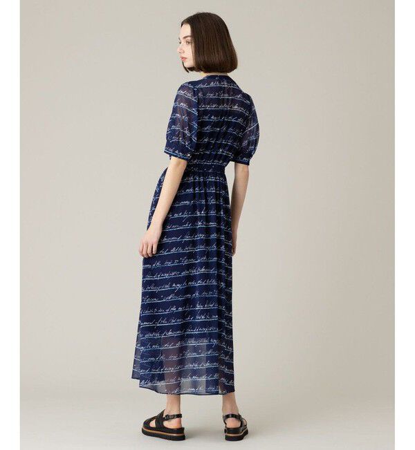 LOULOU WILLOUGHBY「【LOULOU WILLOUGHBY】RATTIレタードボーダーワンピース」|ワンピース|