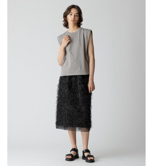 allureville「強撚天竺タックトップス」|Tシャツ・カットソー|