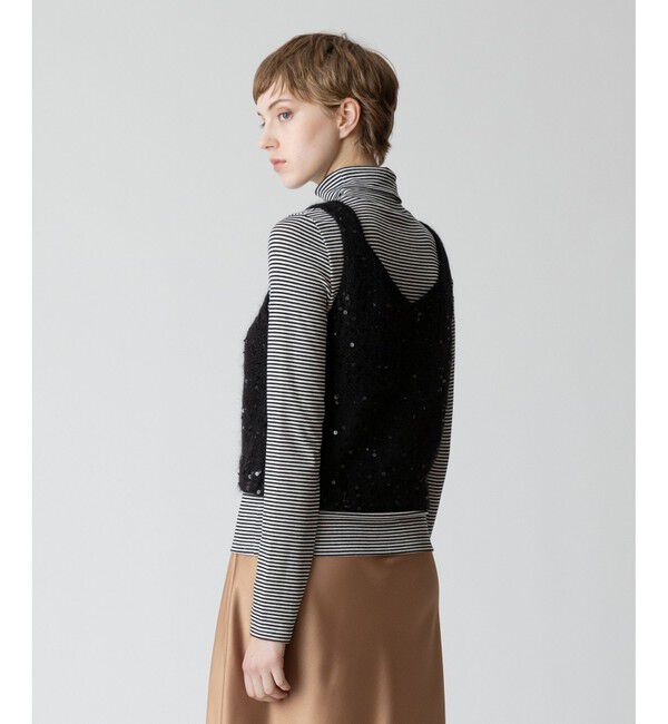 allureville「スパンコールモヘヤキャミ」|ベスト・ジレ|