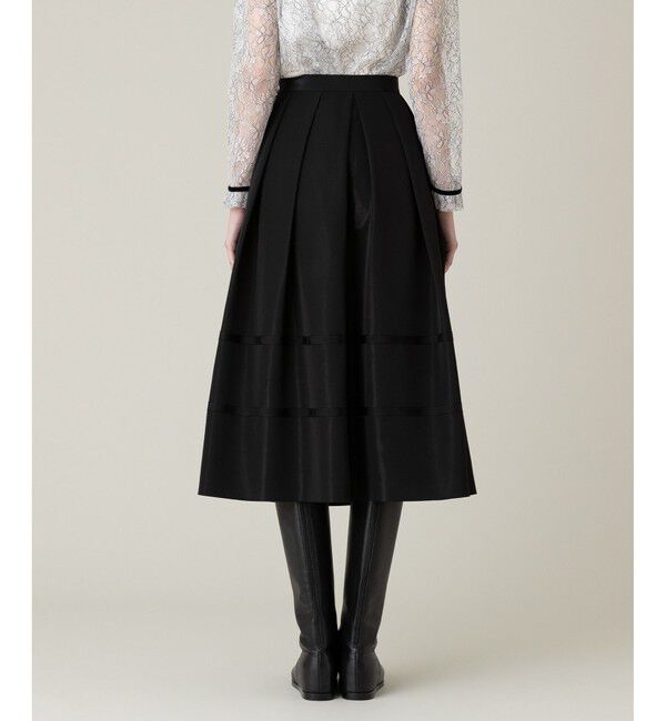 LOULOU WILLOUGHBY「【LOULOU WILLOUGHBY】リボントリミングタックスカート」|フレア|