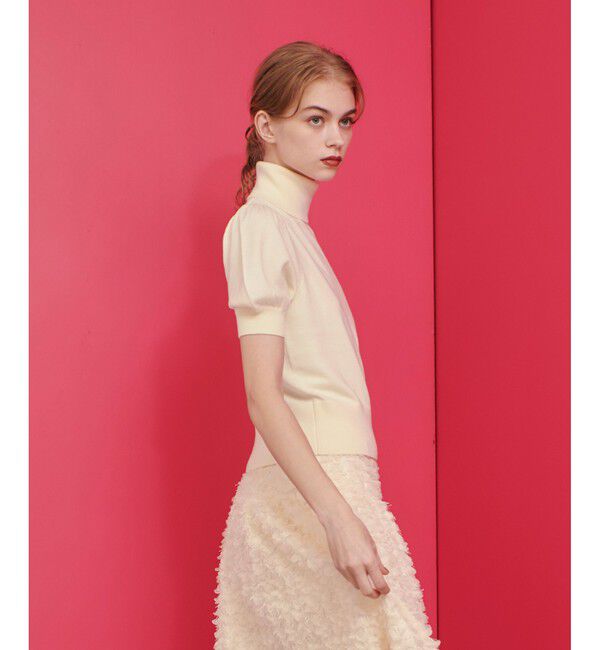 LOULOU WILLOUGHBY「【LOULOU WILLOUGHBY】タートルハーフスリーブプルオーバー」|ニット・セーター|