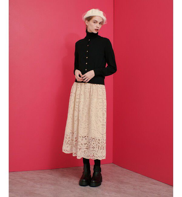 LOULOU WILLOUGHBY「【LOULOU WILLOUGHBY】タートルハーフスリーブプルオーバー」|ニット・セーター|