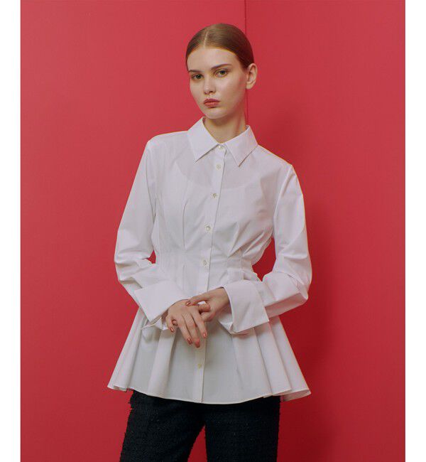 LOULOU WILLOUGHBY「【LOULOU WILLOUGHBY】タックシェイプシャツ」|シャツ・ブラウス|ホワイト