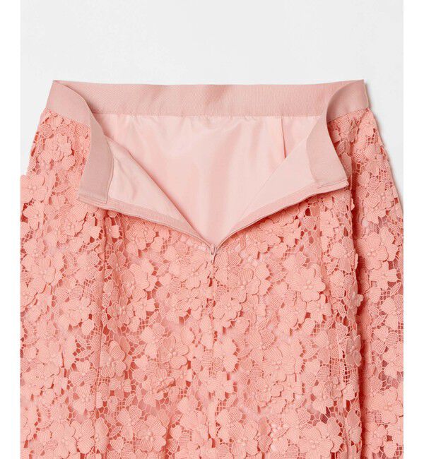 LOULOU WILLOUGHBY「【LOULOU WILLOUGHBY】ケミカルフラワーレーススカート」|フレア|