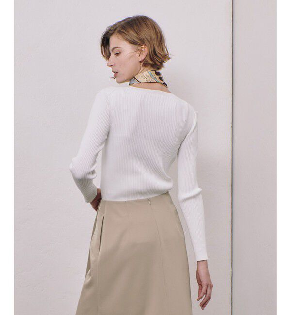 allureville「リブキリカエデザインプルオーバー」|ニット・セーター|