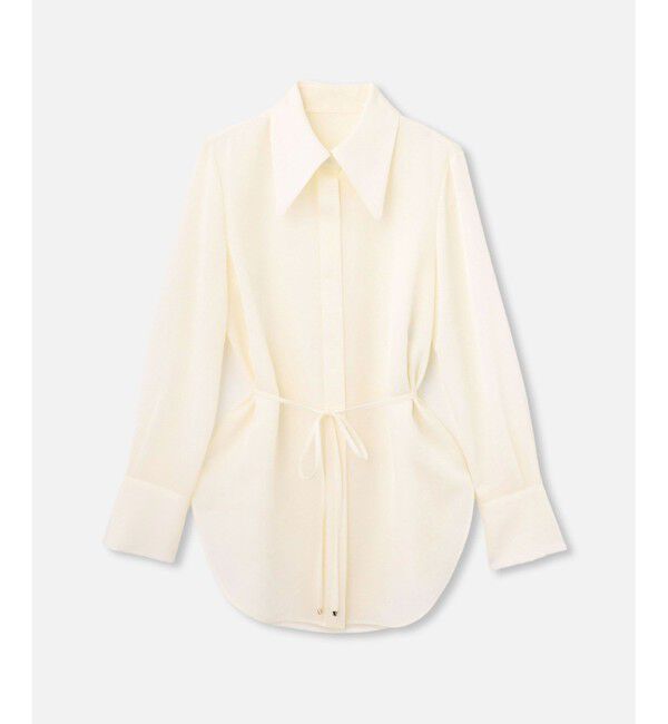 LOULOU WILLOUGHBY「【LOULOU WILLOUGHBY】ビッグカラーロングシャツ」|シャツ・ブラウス|ホワイト