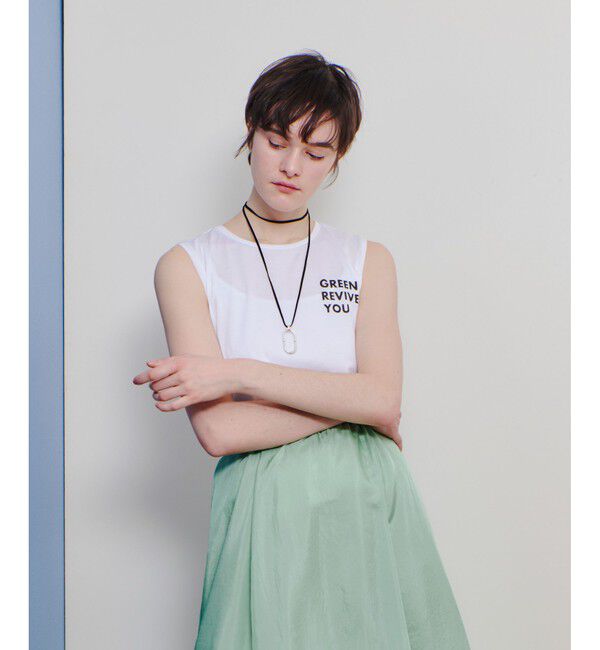 allureville「サイドロゴノースリーブTシャツ」|その他|ホワイト