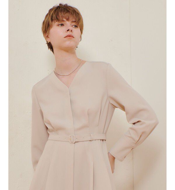 allureville「Ｖネックタックワンピース」|ワンピース|