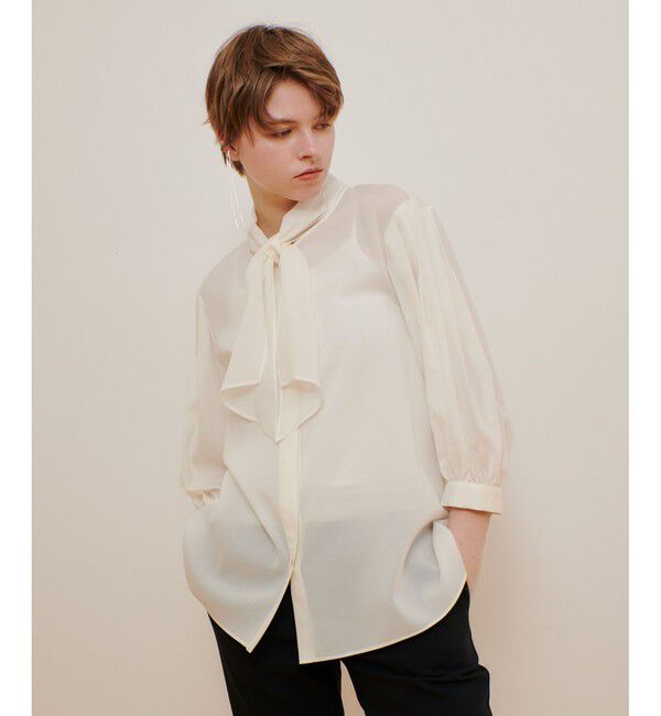 allureville「キュプラコットンスカーフタイブラウス」|シャツ・ブラウス|