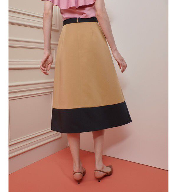 LOULOU WILLOUGHBY「【LOULOU WILLOUGHBY】バイカラーフレアスカート」|スカート|