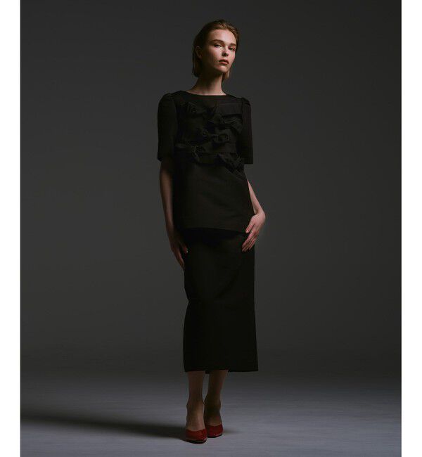 LOULOU WILLOUGHBY「【LOULOU WILLOUGHBY】ランダムリボンタフタブラウス」|シャツ・ブラウス|