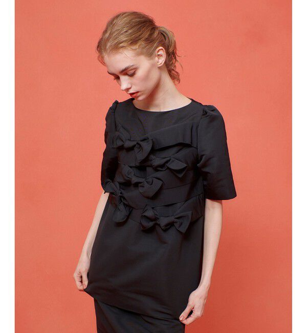 LOULOU WILLOUGHBY「【LOULOU WILLOUGHBY】ランダムリボンタフタブラウス」|シャツ・ブラウス|