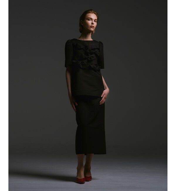 LOULOU WILLOUGHBY「【LOULOU WILLOUGHBY】ランダムリボンタフタスカート」|スカート|