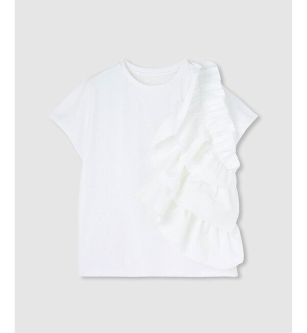 LOULOU WILLOUGHBY「【LOULOU WILLOUGHBY】ギャザーレイヤーTシャツ」|Tシャツ・カットソー|