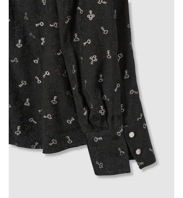 LOULOU WILLOUGHBY「【LOULOU WILLOUGHBY】KEYジャガードボウタイブラウス」|シャツ・ブラウス|