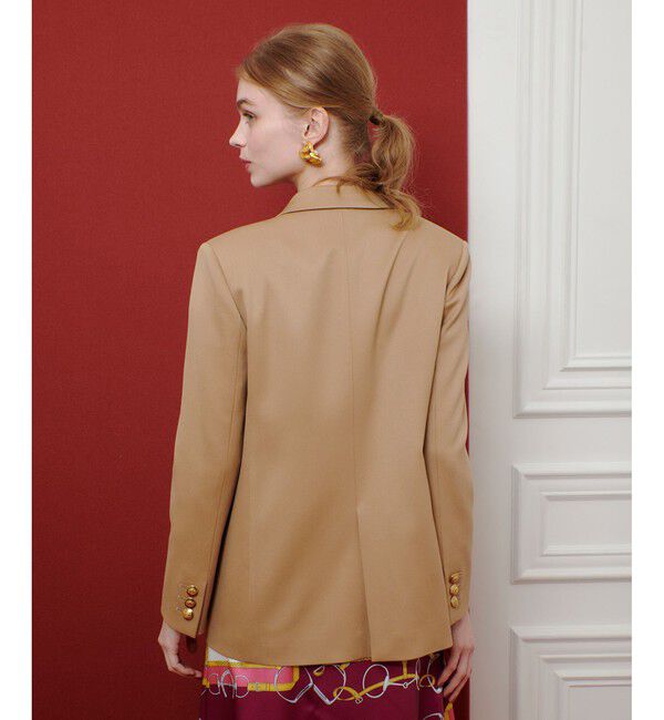 LOULOU WILLOUGHBY「【LOULOU WILLOUGHBY】ウール混チノダブルジャケット」|テーラードジャケット|