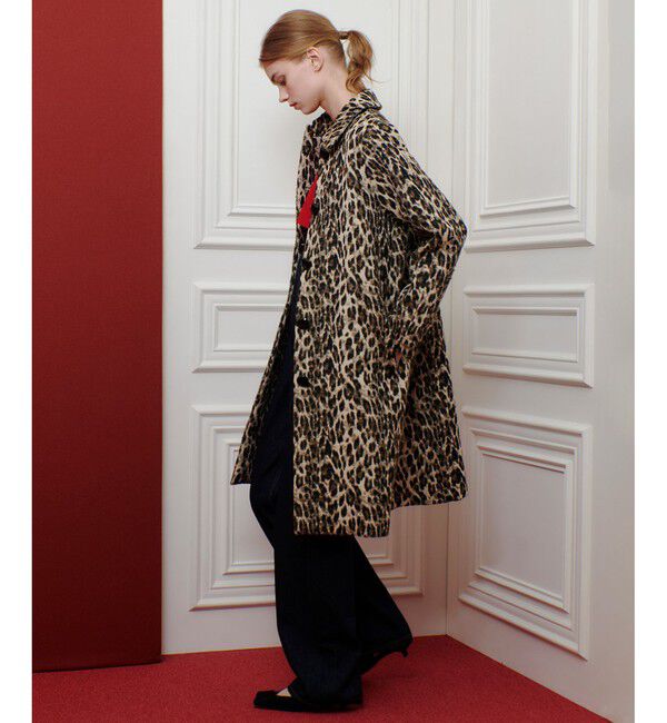 LOULOU WILLOUGHBY「【LOULOU WILLOUGHBY】ARGENTIレオパードJQコート」|ダッフルコート|