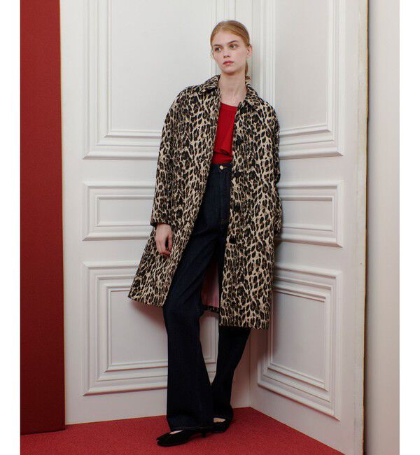 LOULOU WILLOUGHBY「【LOULOU WILLOUGHBY】ARGENTIレオパードJQコート」|ダッフルコート|
