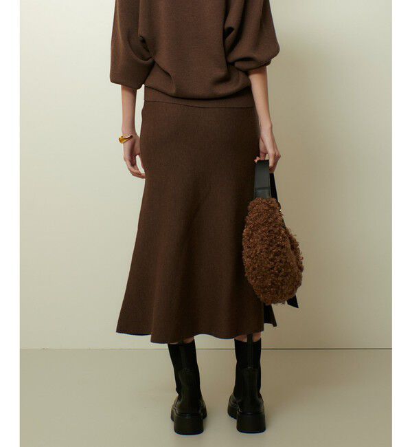 allureville「ウール混Ｗフェイスナローマーメイドスカート」|スカート|