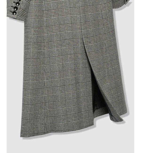 allureville「グレンチェックロングチェスターコート」|チェスターコート|