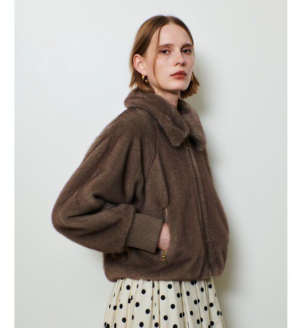 allureville「フェイクミンクファーブルゾン」|ブルゾン・スタジャン|