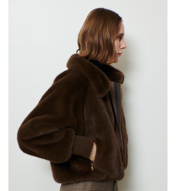 allureville「フェイクミンクファーブルゾン」|ブルゾン・スタジャン|