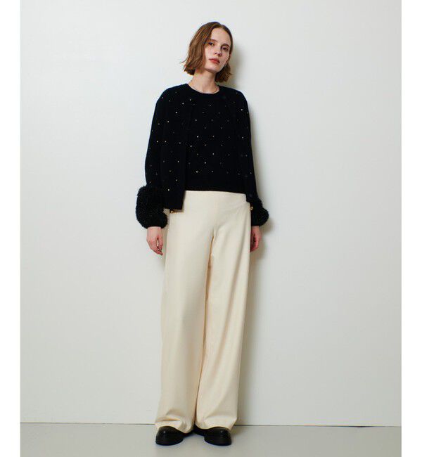 allureville「エンブロイダリードットプルオーバー」|ニット・セーター|