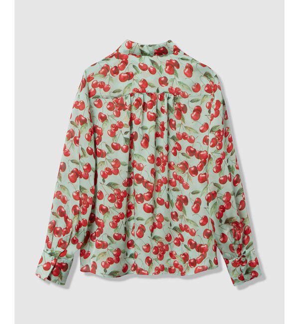 LOULOU WILLOUGHBY「WEB限定【LOULOU WILLOUGHBY】LISAチェリープリント ボウタイブラウス」|シャツ・ブラウス|