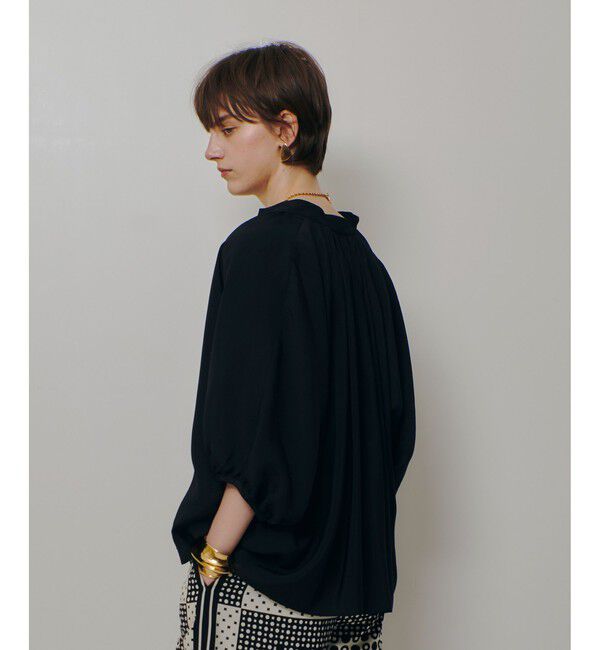 allureville「ギャザーボリュームスタンドブラウス」|シャツ・ブラウス|