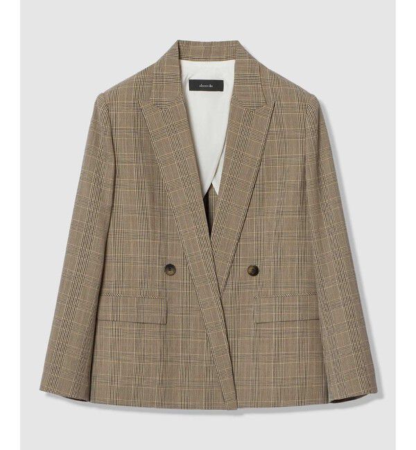 allureville「ポプリンチェックジャケット」|テーラードジャケット|