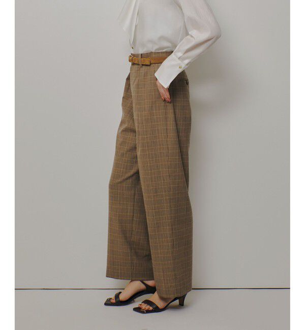 allureville「ディープタックチェックパンツ」|チノ|