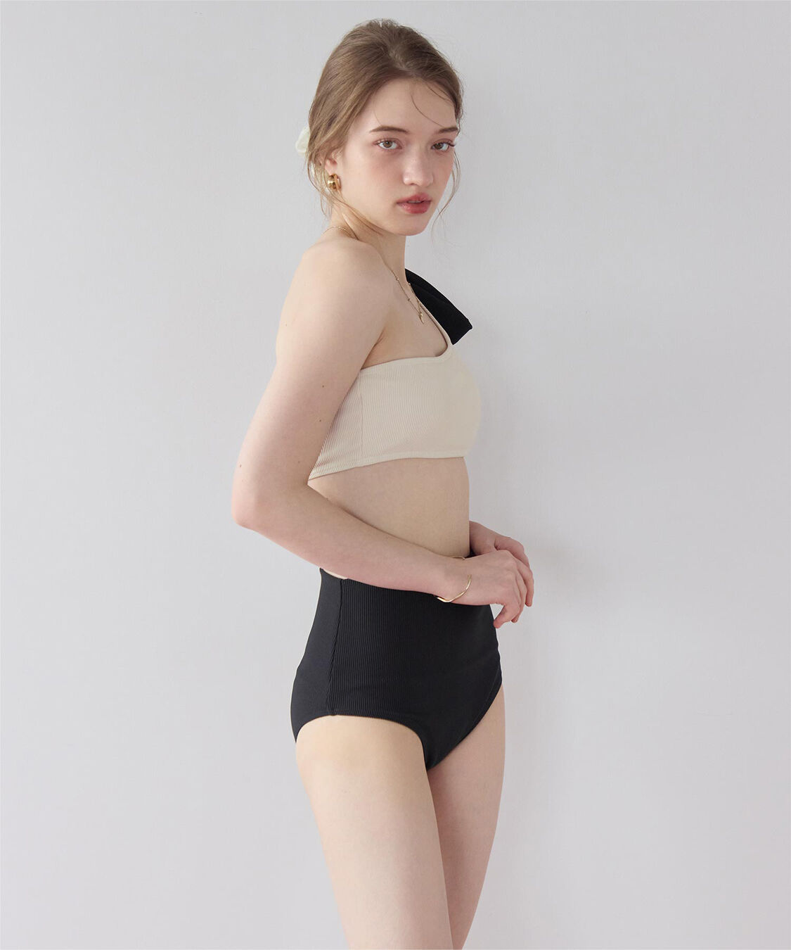 SEA DRESS「ワンショルダーデザインリブビキニ」|ビキニ|