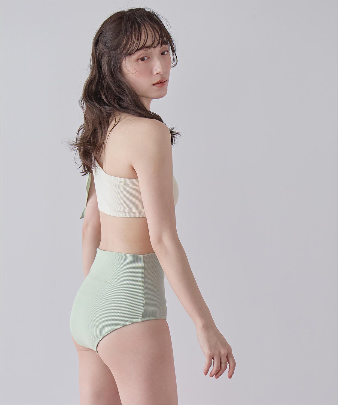 SEA DRESS「ワンショルダーデザインリブビキニ」|ビキニ|