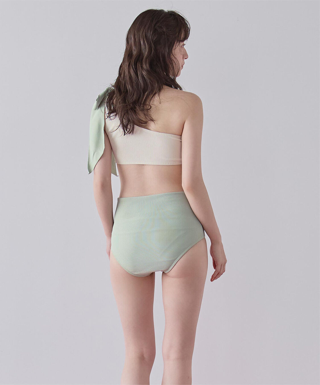 SEA DRESS「ワンショルダーデザインリブビキニ」|ビキニ|