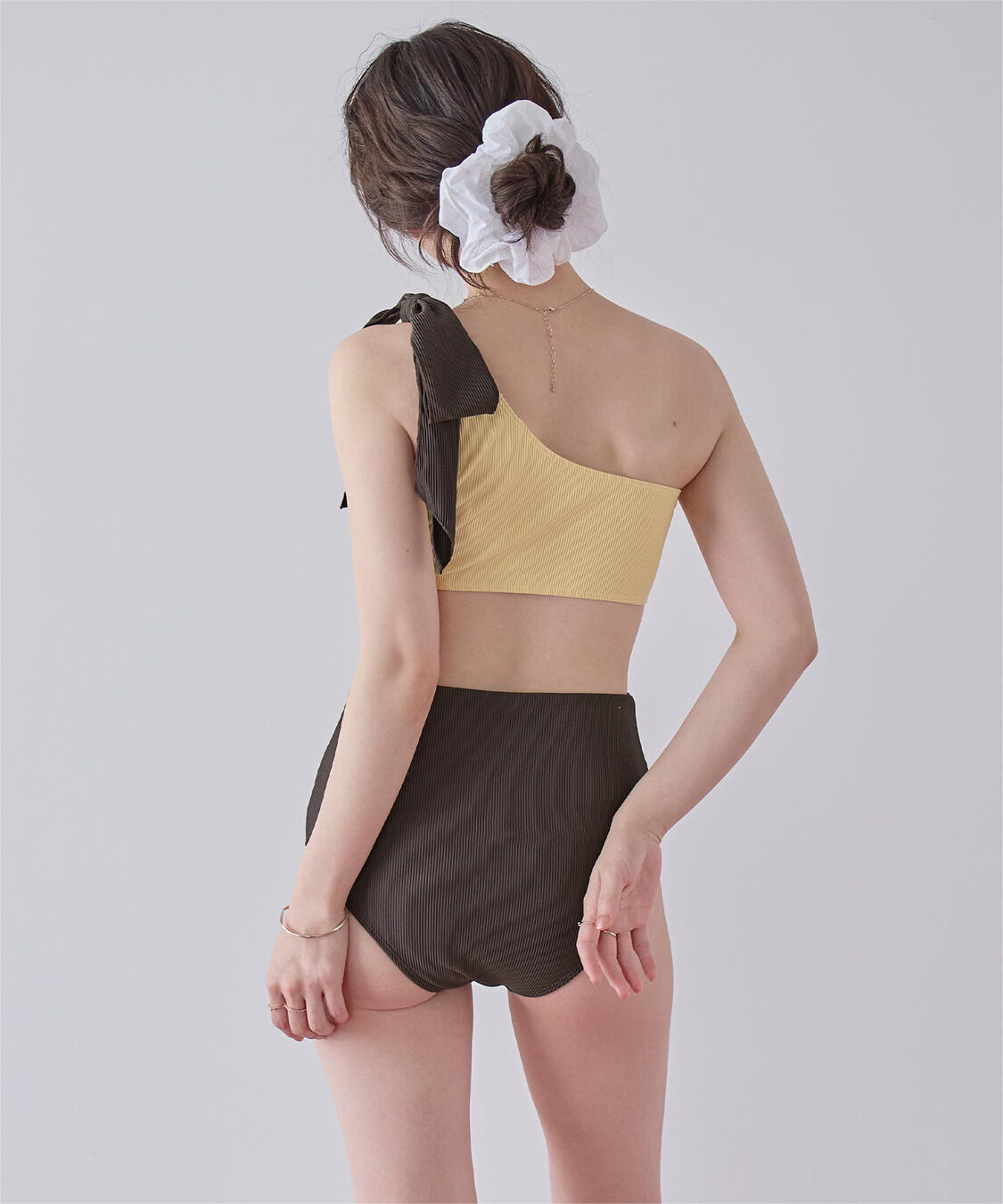 SEA DRESS「ワンショルダーデザインリブビキニ」|ビキニ|