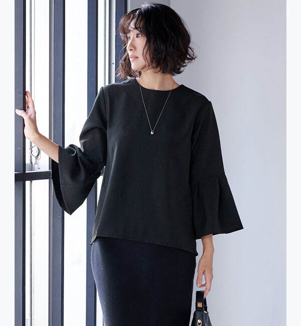 ur's「【星玲奈さんコラボアイテム】タックフレアスリーブトップス」|シャツ・ブラウス|