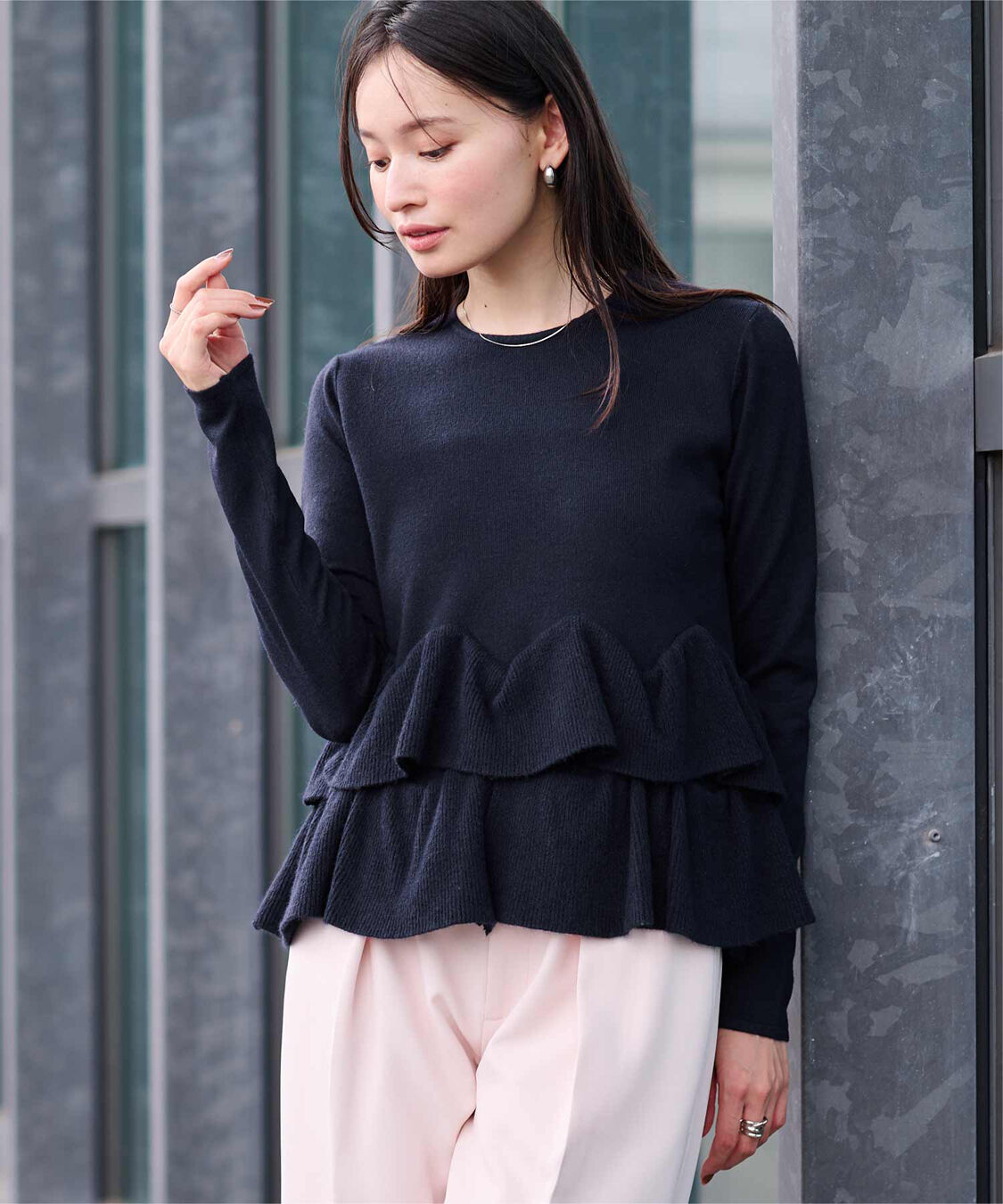 ur's「フリルヘムニット」|ニット・セーター|